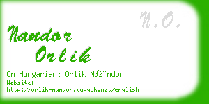 nandor orlik business card